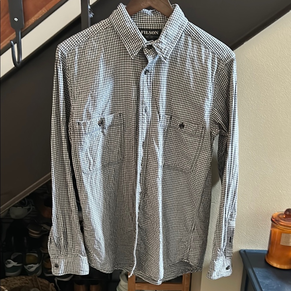 Filson Black and White Checkered Men's Shirt